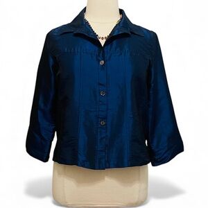 Lunasea Silk Royal Blue Top sz L